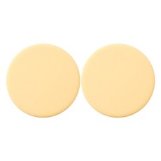 실리콘 머그컵 받침, 옐로우, 2개