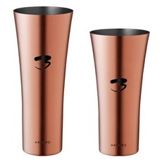 하로로 야마노 로즈 스텐304 플레인컵 380ml + 460ml 세트, 1세트