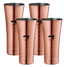 Haroro Yamano Rose 304不鏽鋼錘紋杯 380ml + 460ml 套組, 2套