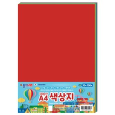 JONG IE NARA A4彩色紙100入組, 10色, 1個