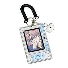 Omatang 小卡套 鑰匙圈 收納包, 1張, 藍色