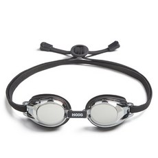 HOOG 兒童款Dorosi鏡子兒童用打包泳鏡, 黑銀, 1個