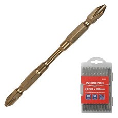 WORKPRO 雙頭扭力起子頭 PH2 100mm WP408174, 1個