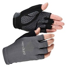 T렉스 남성용 에어 메쉬 등산 반장갑 양손착용 세트, 그레이, 1세트