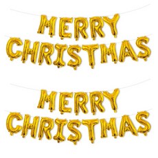 파티공구 크리스마스 은박풍선 2세트, 골드, 1세트