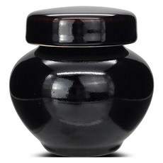 mir Onggi Milrak 3號 甕 鹽罐 密封容器 黑色, 1個, 390ml