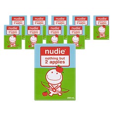 nudie 蘋果汁, 200ml, 10個