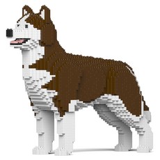 JEKCA 西伯利亞哈士奇 4合1 幼犬積木 M 大型, 棕色, 1個