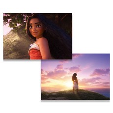 디즈니 모아나2 렌티큘러 엽서 01 모아나, 아르누보, Disney 그림, 혼합색상, 1개