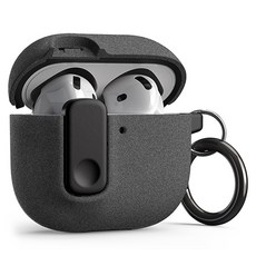 VRS 現代風防丟失帶鎖功能保護殼AirPods Pro 2, AirPods 4, 砂岩, 1個