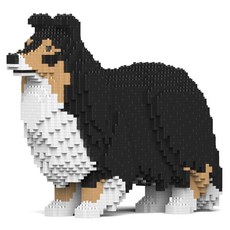 JEKCA 站姿喜樂蒂牧羊犬狗狗積木 M 大型, 1個, 黑色