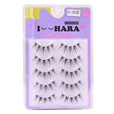 IHara Petit Up 假睫毛 10p HX08, 黑色, 1個