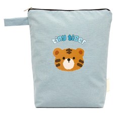 semoms 雙面防水圓點圖案直立式尿布袋, 小小老虎