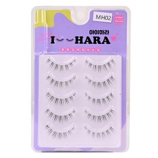 IHara Petit Up 假睫毛 2p x 5個組合 MH02, 黑色, 1個