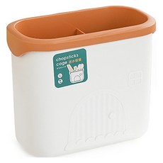 마더브띠 2구형 물빠짐 받침 수저통, 화이트, 1개