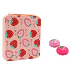 HOHOO 任天堂 草莓 OLED Lite 遊戲卡帶盒組合, 1套, 單一商品, 粉紅色