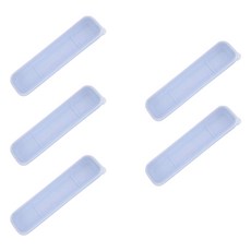 Toppia 簡便的攜帶式餐具袋 20.5*5cm, 5個, 藍色(湯匙架)、透明(蓋子)