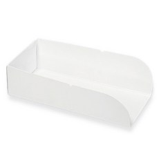 JPackTory 一次性紙質熱狗方形托盤 小, 白色, 100個