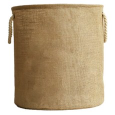 THE ZAKKA 多用途可折疊黃麻布藝洗衣籃, A款