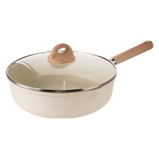 CAROTE 電磁爐 Cozy 奶油塗層炒鍋, 28cm, 1個