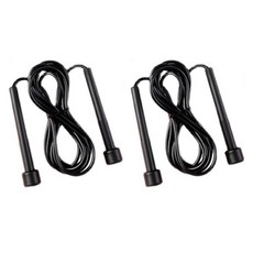 The Happy & 超輕量長度可調跳繩, 2個, 黑色