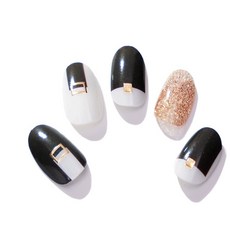 엔젤리 프리미엄 젤 네일 아트 스티커 세트, 1개, 파라오블랙