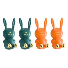 MONACO OLIVE 兔子多功能掛勾 2件組, 2套, 深綠色 + 橘色