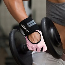 아테셀 헬스 장갑 프로 리스트랩 양손 세트, 체리핑크, 1세트