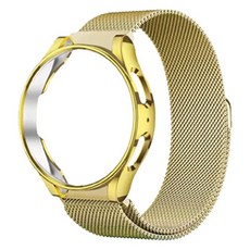 I AM PANDA Galaxy Watch 金屬錶帶保護殼套裝, 金色, 1套