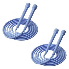 더해피앤 길이조절 경량 줄넘기, 블루, 2개