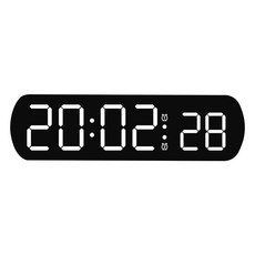 LED 알람 온도 탁상시계, 화이트