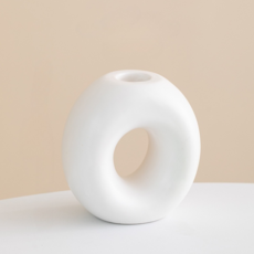 微笑LOVE室內裝飾燭台 O 9.5 x 11 cm, 白色