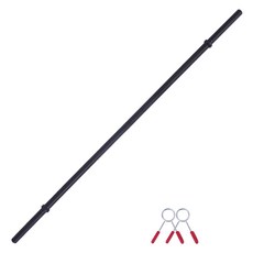 아리프 PVC 코팅 경량 직선 바벨 역기봉 원판 직경 28mm용 1400mm + 마구리 2p, 4.6kg, 1개, 블랙