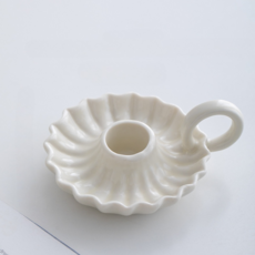 Misoroun 手柄燭臺 type1 11 x 5 cm, 象牙白