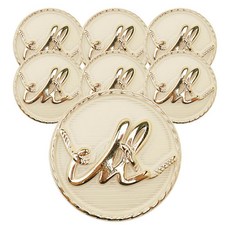 ButtonKing Maison 鈕扣 23mm, 象牙白亮紋G, 7個