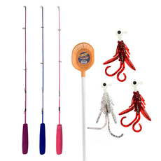 COMBI 霍格軟蟲 + 冰釣竿 3人完整套組, 隨機出貨