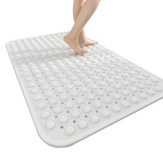 Monde Spot 防滑指壓矽膠安全浴缸浴室淋浴墊 RB20788, 白色, 1個