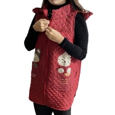 HANSGALLERY Friends鋪棉背心式圍裙, 紅色, 1個