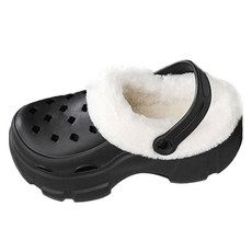 선빛 여성용 털 안감 사무실 레토비 스트랩 샌들 & 슬리퍼