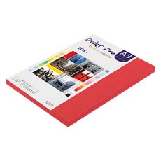 종이문화 프린트프로 두꺼운 칼라복사지 205g No 29 레드, 50개, A3
