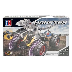 GREAT FRIEND 恐龍變形汽車積木 3合1 恐龍怪獸車 玩具, 3 T 暴龍, 1個