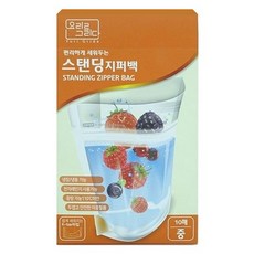요리를그리다 스탠딩 지퍼백 투명 18x20cm, 중(M), 10개입, 1개