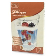요리를그리다 스탠딩 지퍼백 투명 15x18cm, 소(S), 10개입, 1개