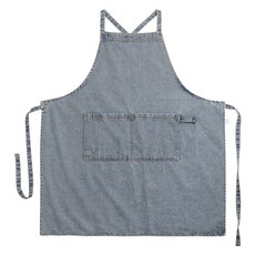 DAPER NAM 復古牛仔丹寧圍裙, 1個, 淺丹寧