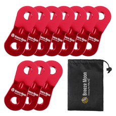 브리즈문 알로이 캠핑 땅콩 스토퍼 10p + 파우치 세트, 레드 + 혼합색상