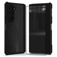 엑씨 파비스 힌지 보호 후면 휴대폰 케이스 + 강화유리 외부 전면 액정보호필름 풀커버 세트