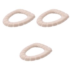 정상아이앤 따뜻한 쿠션 보온 변기 시트, 딥베이지, 3개
