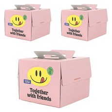 hello moris Big Smile 高款戚風蛋糕盒 1號, 混色, 3個