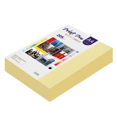 종이문화 프린트프로 두꺼운 칼라복사지 No.05 옐로우 205g 200p, A4, 200개