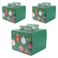 헬로우모리스 트리에 쉬폰 케익박스 1호 + 케익 받침, 혼합색상(케익박스) + 화이트(케익받침), 3개